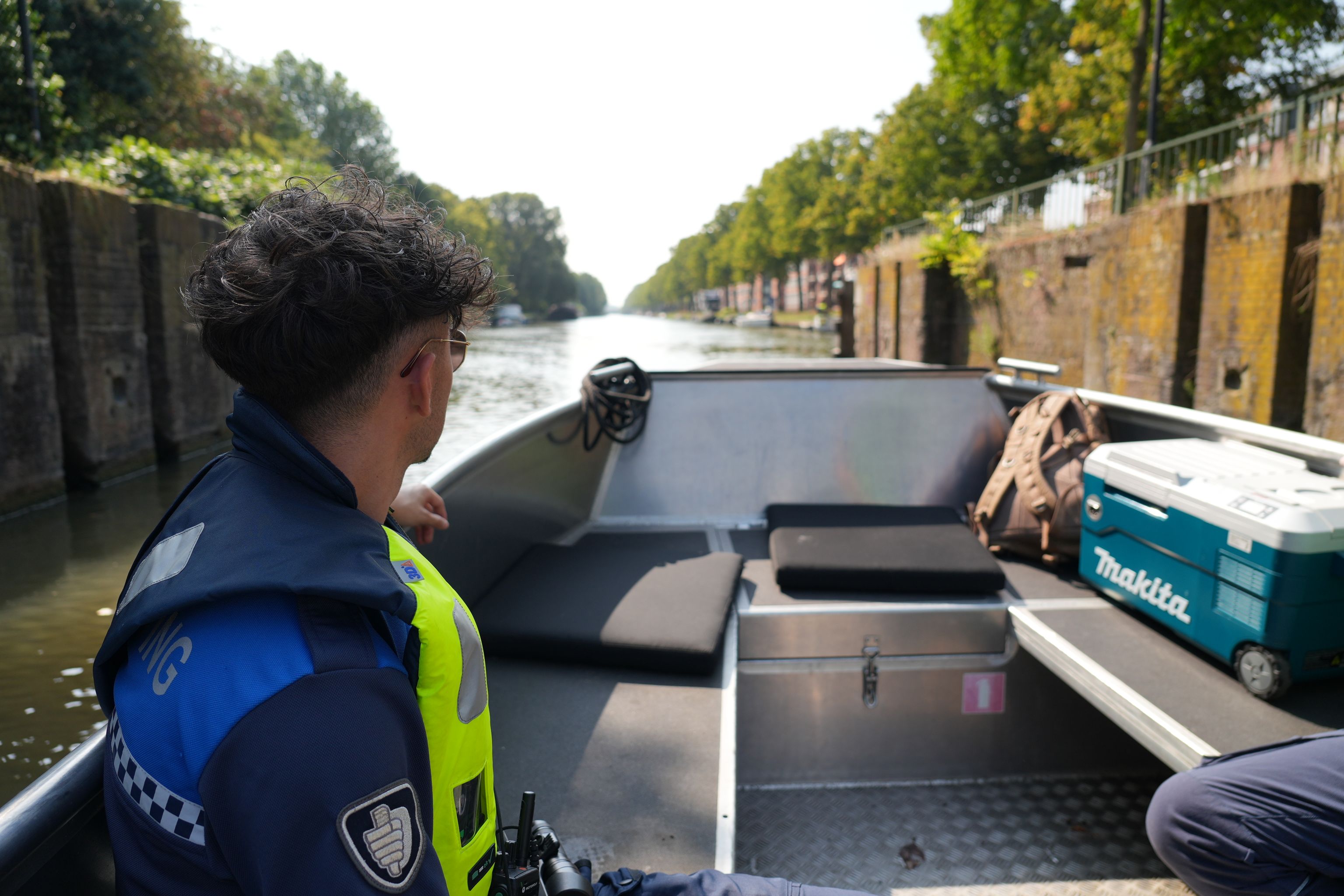 Vaartraining in gracht Utrecht
